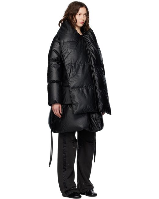 Blouson Noir En Cuir Synthétique Rembourré En Duvet MM6 by Maison Martin Margiela en coloris Black