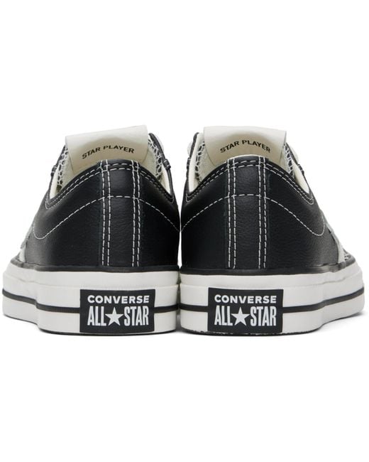 Converse Black Star Player 76 Fall Leather Sneakers for men