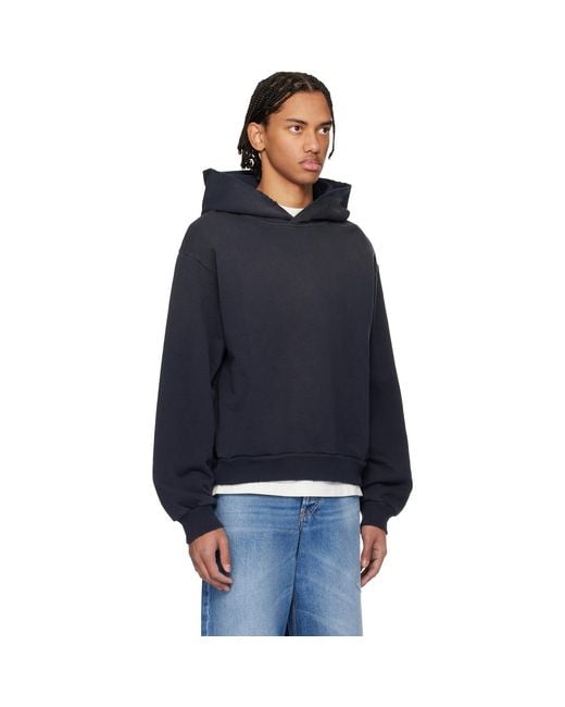 Acne Blue Logo Hoodie for men