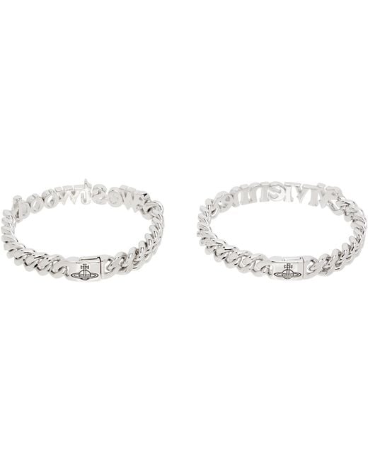 Vivienne Westwood Black Minos Bracelet Set for men