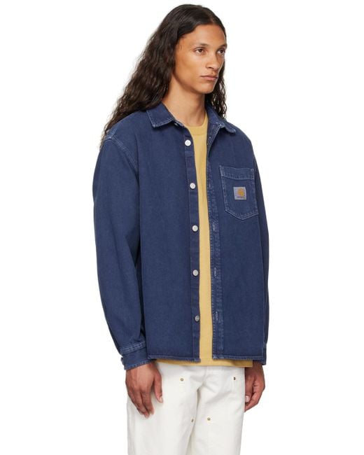 メンズ Carhartt ブルー George デニムジャケット Blue