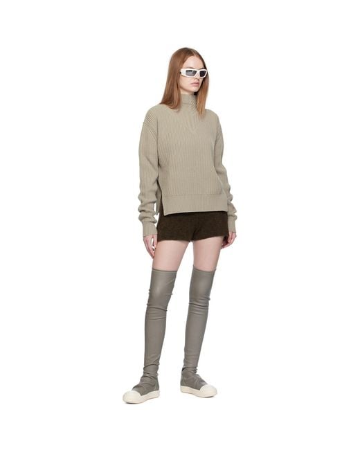 Rick Owens Black Concordians Alpaca Knit Shorts