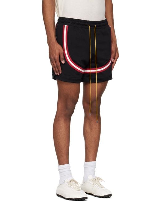 Rhude Black Crest Veille Track Shorts for men