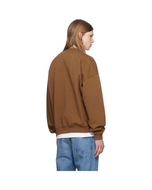 DSquared² Orange D2 Signature Relax Fit Crewneck Sweatshirt for men
