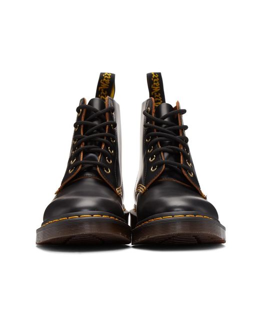 Dr. Martens Leather Black 101 Vintage Smooth Boots for Men | Lyst