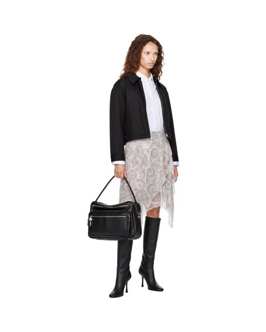Acne Black Layered Garbardine Jacket
