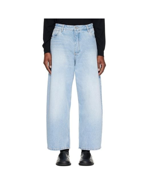 Studio Nicholson Blue Paolo Wide Leg Jeans for men