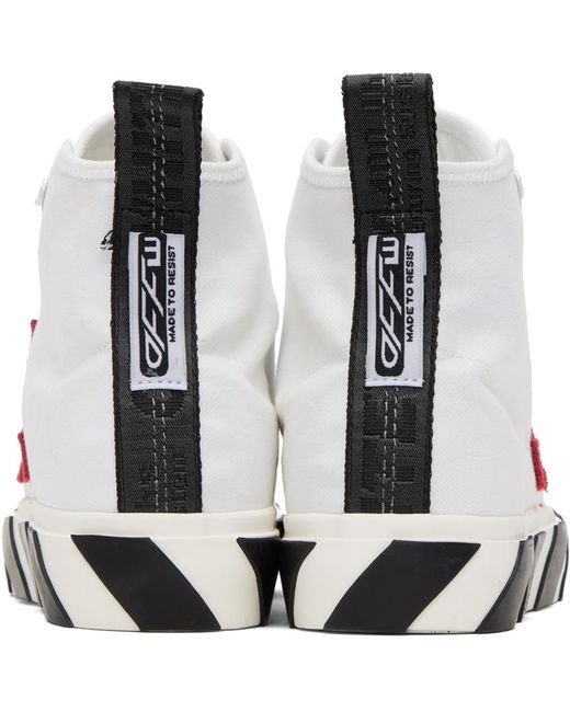 Off-White c/o Virgil Abloh Black White Vulcanized Sneakers for men
