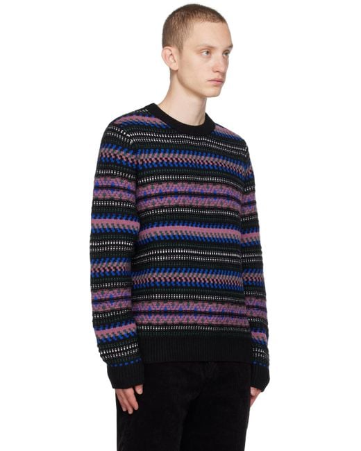 Samsøe & Samsøe Blue Multicolor Tiago Sweater for men