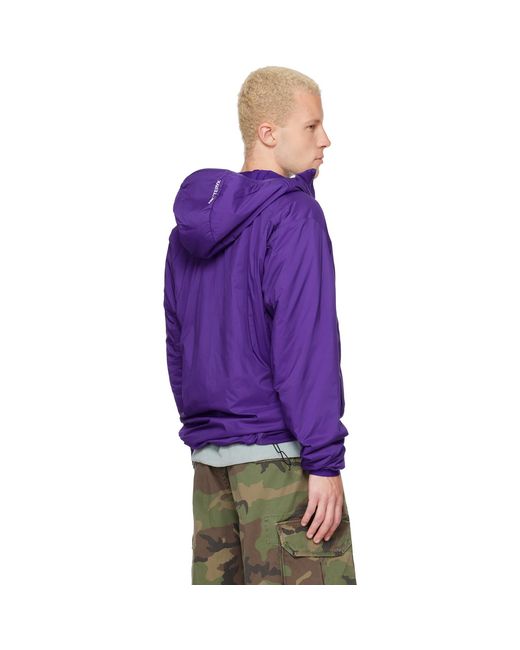 Arc'teryx Purple Atom Hoody Jacket for men