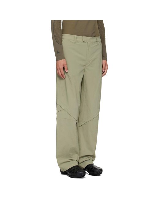 J EONGL I Green Softshell Slash Sweatpants for men