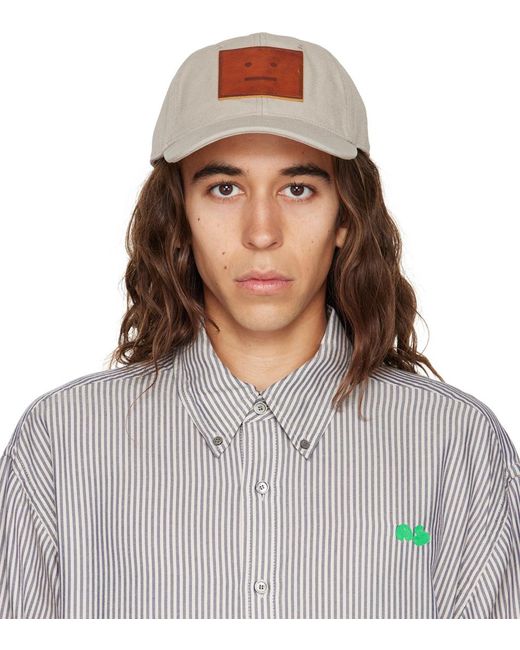 Acne Studios レザー キャップ メンズ Lyst