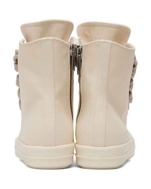 Rick Owens Natural Off- Tower Jumbolace Sneaks Sneakers for men
