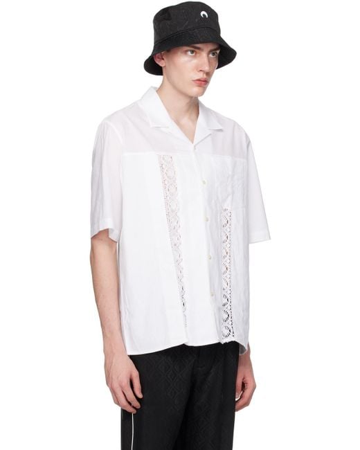 Chemise blanche en linge de maison suprarecyclé - line MARINE SERRE pour homme en coloris White