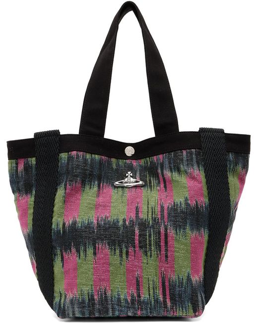 Vivienne Westwood Black Pink & Green Ethical Fashion Africa Worker Small Runner Tote for men