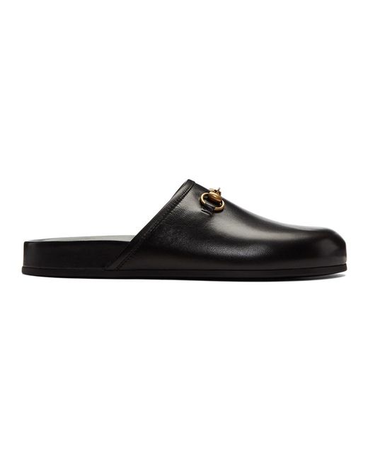 Gucci Black New River Clog Loafers