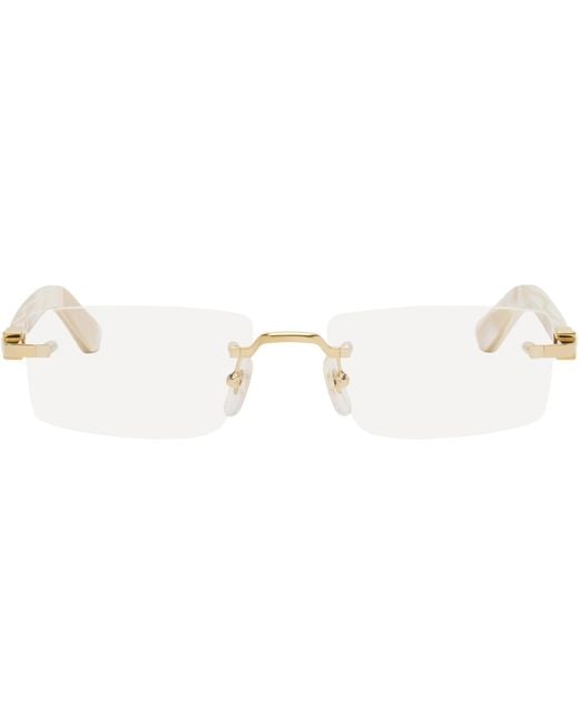 Cartier Black Off- Signature C Rimless Glasses