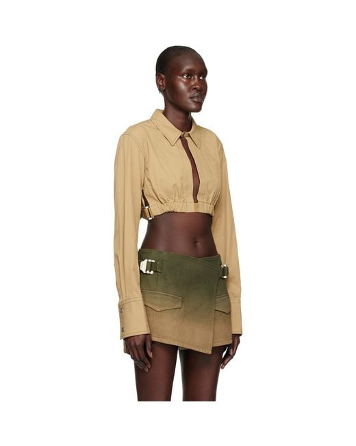 Dion Lee Green Safety Slider Shirt