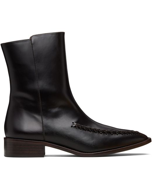 Hereu Black Metla Polished Boots