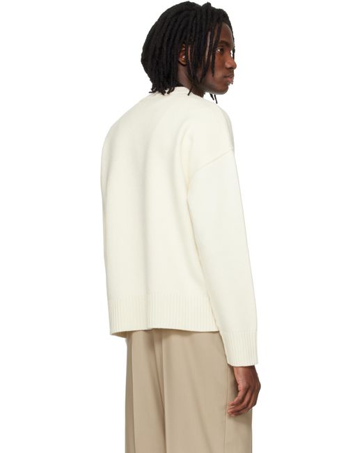 Ami Paris メンズ ナチュラル オフホワイト Contrasted Ami De Coeur 