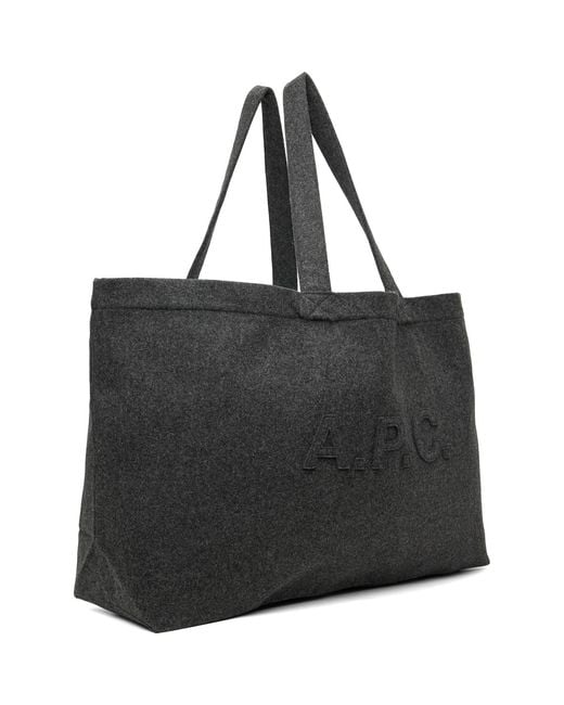 A.P.C. Black Trapèze Shopping Tote