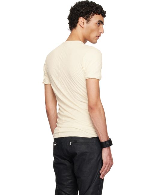 【関税込み】Rick Owens ホワイト Hollywood Double 半袖Tシャツ メンズ Rick Owens オフホワイト Hollywood Double 半袖Tシャツ