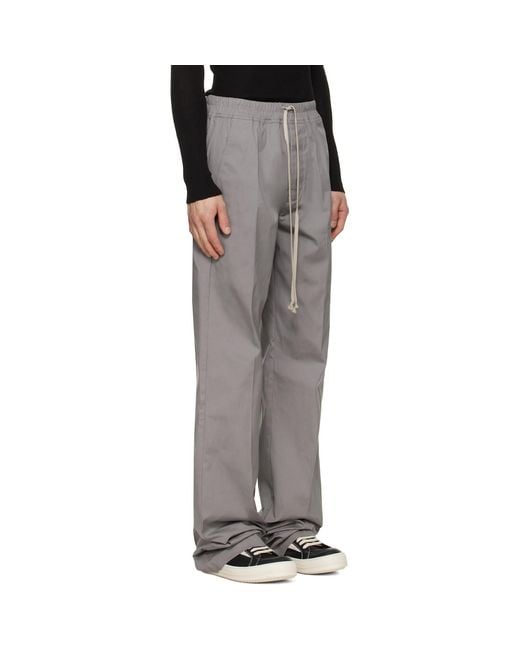Rick Owens Gray Tower Dietrich Drawstring Trousers for men