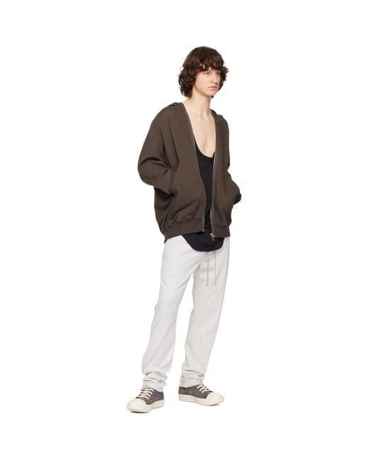 Rick Owens Black Off- Temple Berlin Drawstring Sweatpants for men