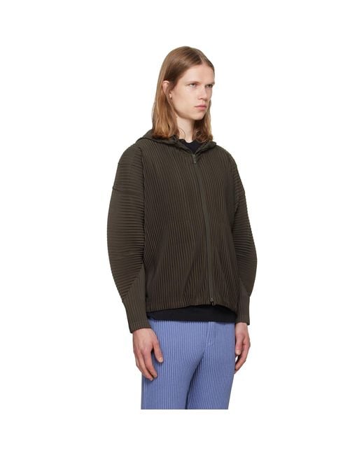 Homme Plissé Issey Miyake Brown Monthly Colors July Hoodie for men
