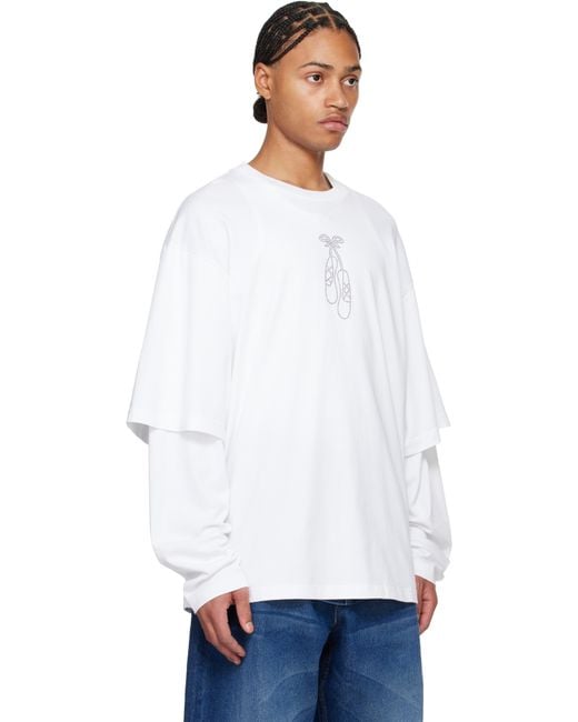 Abra White Double Ballerina T-Shirt for men