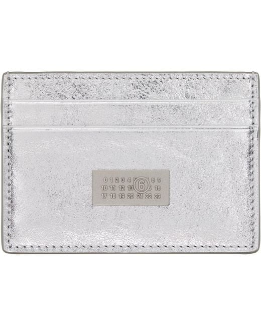 MM6 by Maison Margiela Black Numeric Leather Card Holder