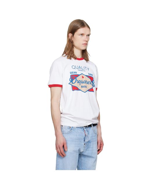 DSquared² White D2 Daywear New Cool Fit T-Shirt for men