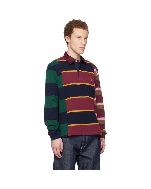 South2 West8 Red Rugger Polo for men