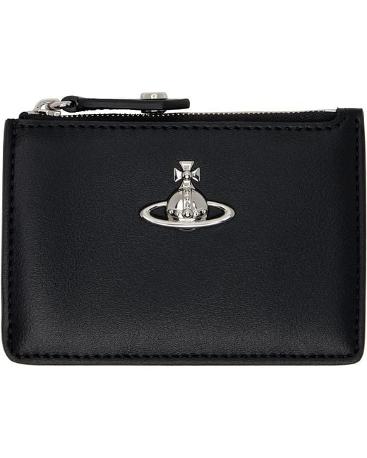 Vivienne Westwood Black Slim Long Card Holder for men