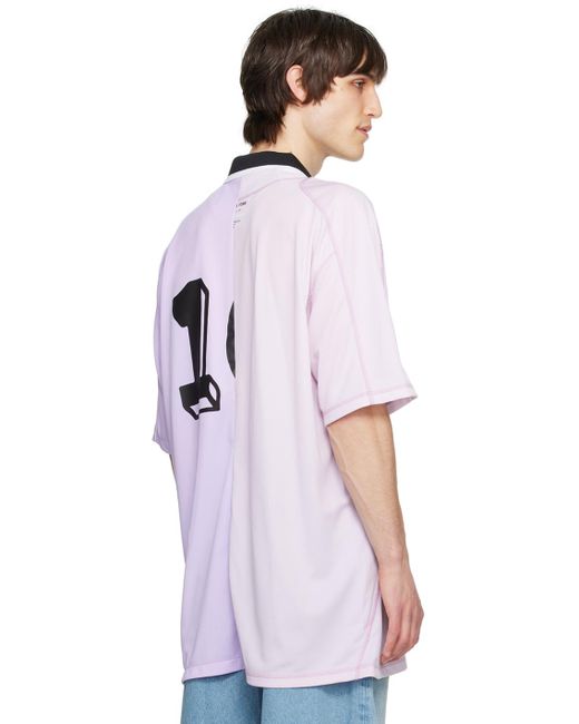 Polo de football contrasté mauve Martine Rose pour homme en coloris Purple