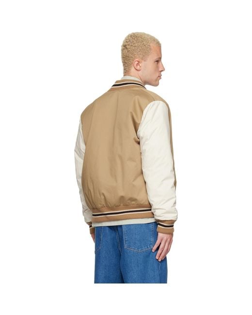 Moncler Natural Oreane Down Bomber Jacket for men