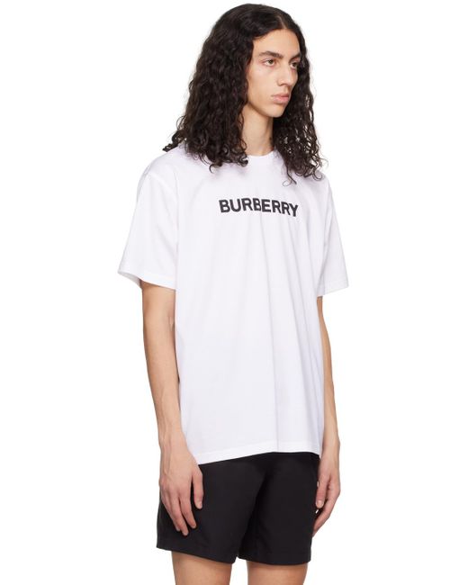 メンズ Burberry ホワイト オーバーサイズ Tシャツ White