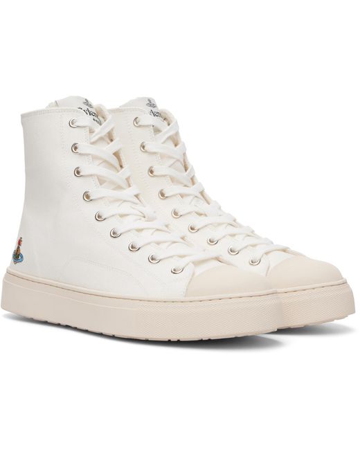 Vivienne Westwood White High Top Plimsoll Sneakers