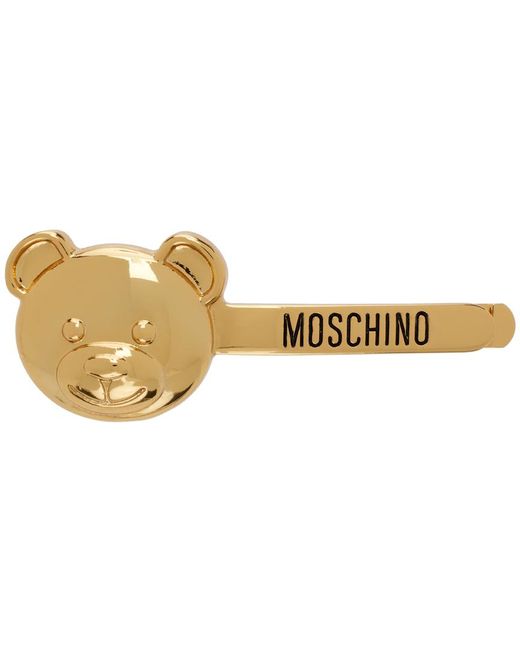 Moschino Black Gold Teddy Family Hair Clip
