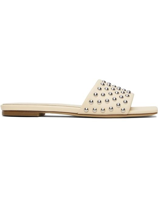 Aeyde Black Anna Studded Leather Sandals