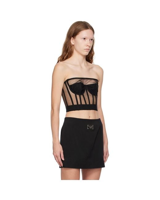 Dolce & Gabbana Dolce&gabbana Black Straight Neck Corset