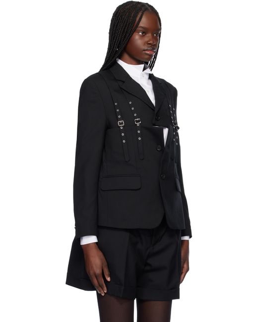 Noir Kei Ninomiya ブラック ウール オックスフォード テーラードジャケット Black