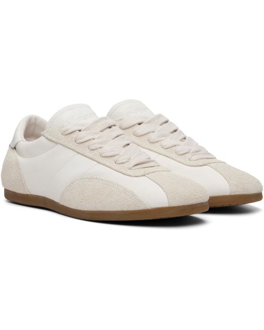Represent White Low-Pro Leather Suede Sneakers for men