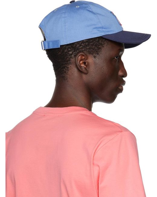 Marni Pink Blue Cinch Strap Cap for men