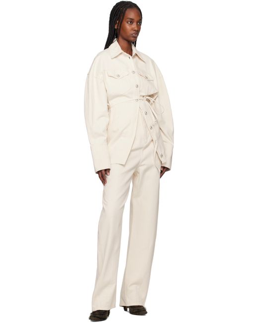 Sportmax オフホワイト Biblios デニムジャケット Natural
