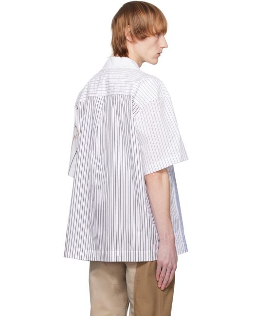 Feng Chen Wang White Striped Shirt for men