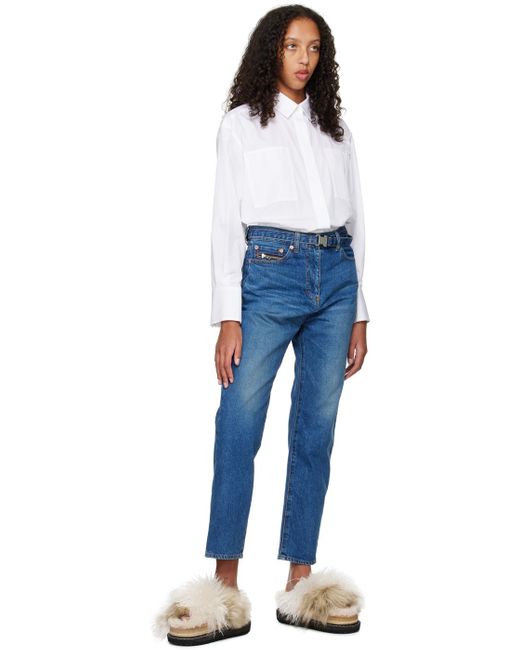 Sacai Blue Belted Jeans