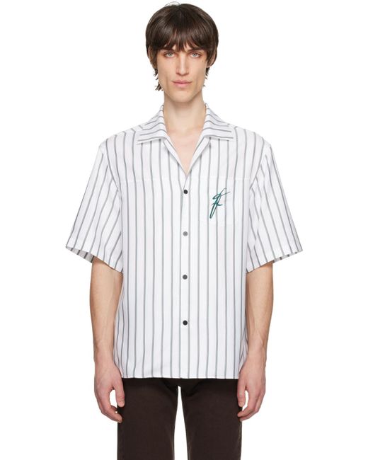 Chemise de bowling blanc et vert Ferragamo pour homme en coloris White