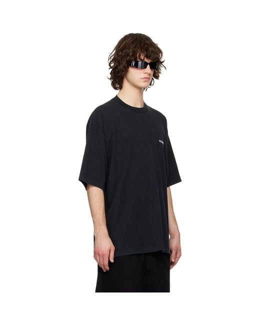 Vetements Black Iconic Logo T-Shirt for men
