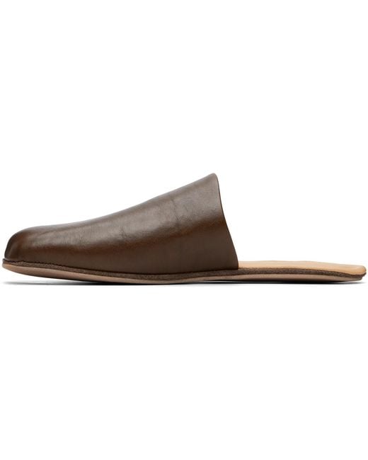 Our Legacy Brown Khaki Cigarr Slippers for men
